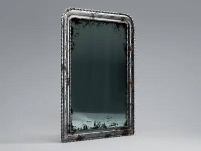 Antique Ornate Mirror High-Quality 3D Model 3D model