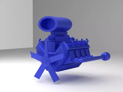 HIGH DETAILS V8 ENGINE  3D print model
