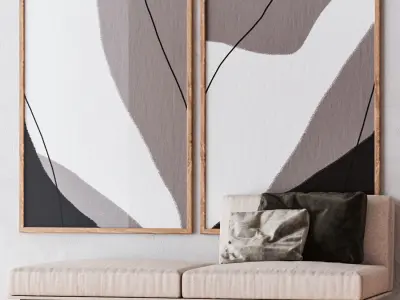 Set of large wall paintings  514 3D model