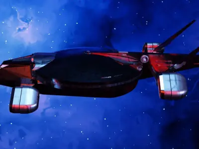 Spaceship starship in space 3D print model