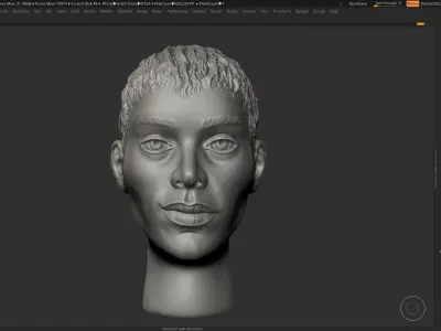 human female head modern sculpture 3d print model 113 3D print model
