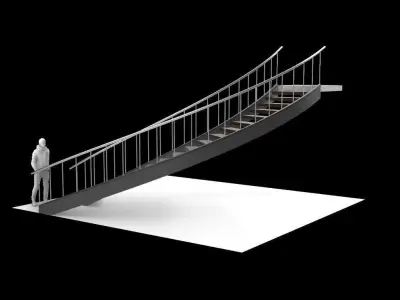 Spiral Staircase v6 Architectural Stairs 90 3D model