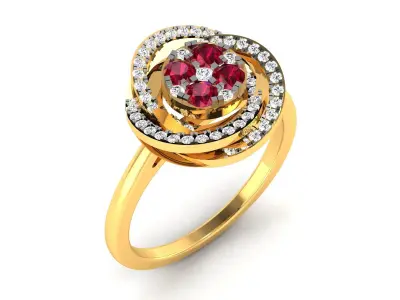 Diamond Ring For Women 3d Print Model 3D print model purchase