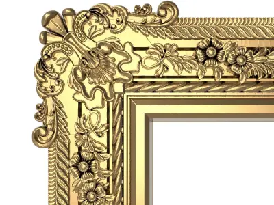Carved Picture Frame 3D model