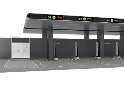 Electric Vehicle Charging Station 3D model