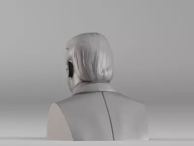 S00056 Realistic Male Bust in Suit 3D print model