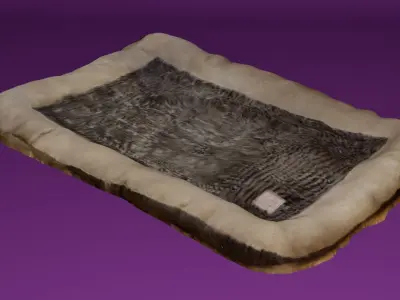 Dog Bed Photoscan Low-poly 3D model