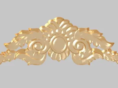 pattern wood machine cnc carving Classic luxurious gold 3D model 3D model