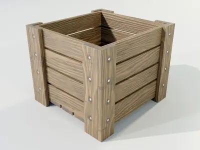Wooden Planter 3D model