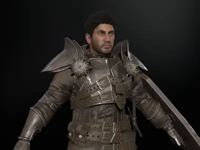 NPC Knight 8 Low-poly 3D model