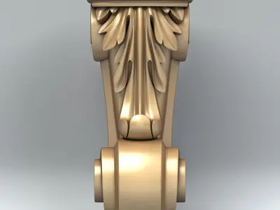 Furniture leg 008 3D model