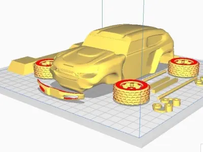 REZVANI TANK JEEP with PARTS 3D print model
