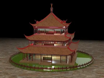 Chinese ancient house 3D model