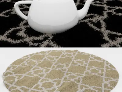 Round Rug Set 112 3D model
