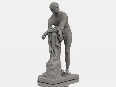 Hermes statue Classical Greek Sculpture 3D model