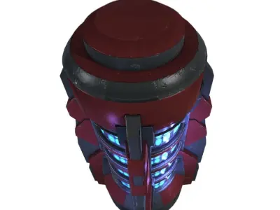 Force field generator 11 sci-fi Low-poly 3D model