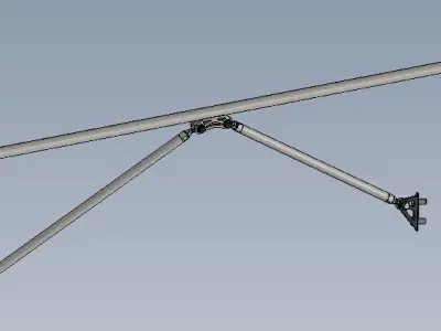 Adjustable Strut Brace for Abarth 500 3D model