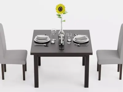 -Restaurant Table V6- 3D model