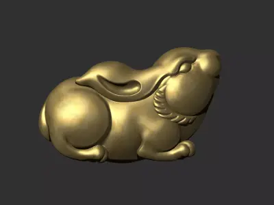 rabbit chinese 3D print model