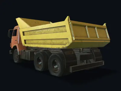 Trash truck PBR Low-poly 3D model