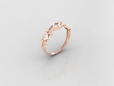 Women Ring Fancy Ring Plain light weight STL 3DM Printable 3D print model shop
