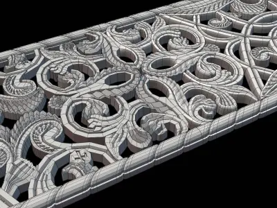 Rainwater grate Low-poly 3D model