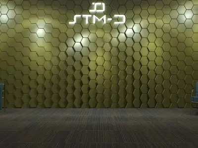 STM-D hexagon wall parametric  model 100 Low-poly 3D model