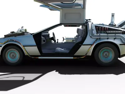 DeLorean At 88 Miles Per Hour 3D print model