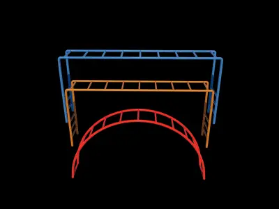 Playground Monkey Bars 3D model purchase