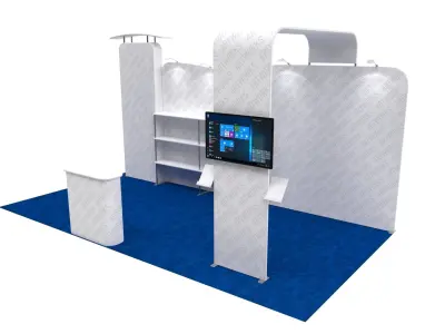Exhibition booth 10x20ft 3DM013 3D model