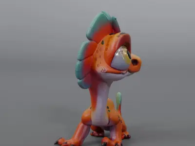 alien lizard 3D model