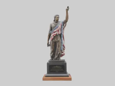 The Call of Freedom statue model Low-poly 3D model
