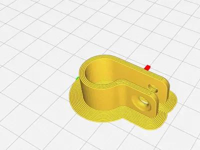 P Clip stainless steel clamp 3D print model