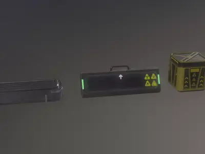 Sci-Fi crates Free low-poly 3D model