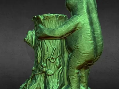 froggy candle holder decoration 3D print model