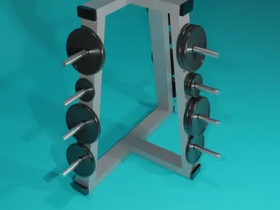 Gym Equipment Low-poly 3D model buy