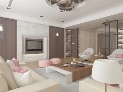 Living Room 3D model 35