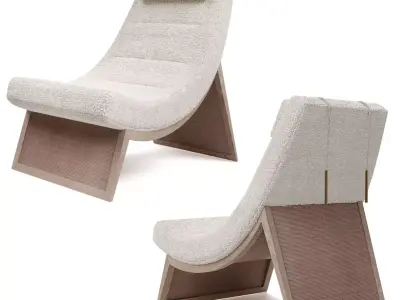 McGuire furniture Sway lounge chair 3D model