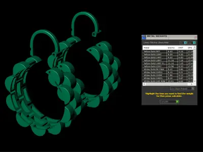 Rolls Earrings 3D print model