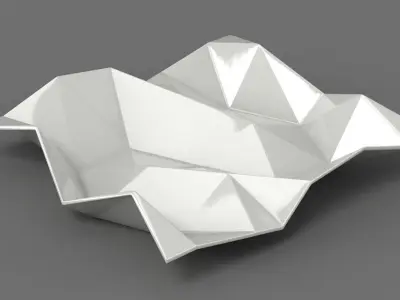 Rosenthal Abstract Plate Low-poly 3D model