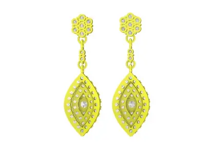 A5451 Luxury Diamond Drop Earrings 3D print model