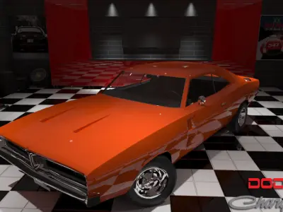 Dodge Charger RT 1969 Low-poly 3D model