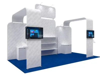Exhibition booth 10x20ft 3DM008 3D model