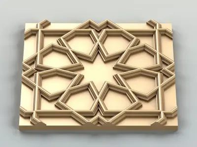 Wall panel 032 Arabic 3D model