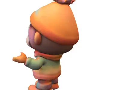 Adorable Winter  Low-poly 3D model