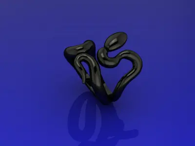 Mattioli the queen of desert snake ring 3D print model