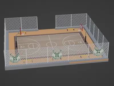 Basketball Stadium - Milwaukee Bucks Low-poly 3D model