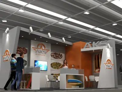 Stand Exhibition 02 3D model