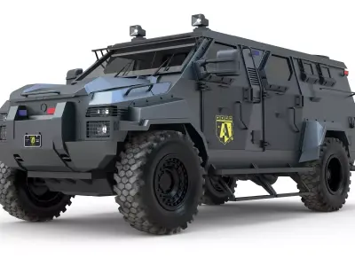 Pit-Bull VX SWAT Truck 3D model