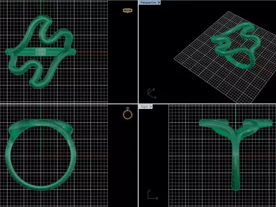 Minimal Abstract Ring 50 3D print model